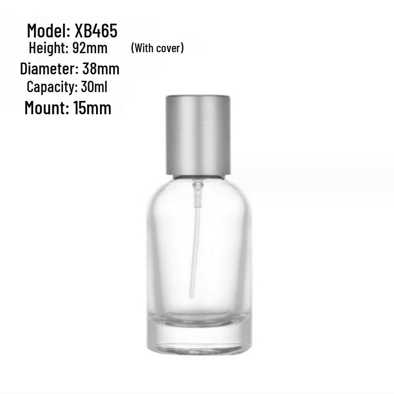 Premium Glass Perfume Decanting Bottle with Spray Cap, 30ml/100ml, Transparent