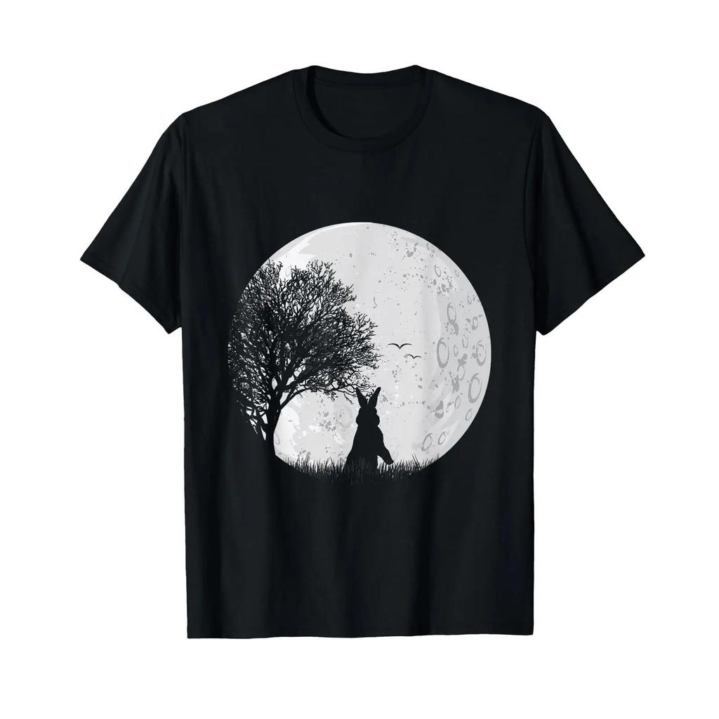 Sponsored Ad Easter Bunny Idea Rabbit Moon T Shirt Vintage Washed Homme Comfortable Streetwear