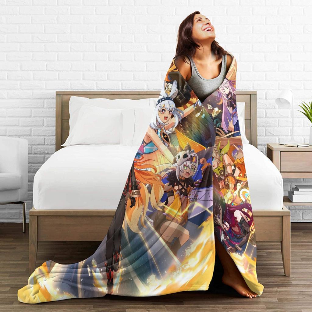 Mavuika Genshin Impact Cartoon Game Blankets Flannel Throw Blanket For Couch Chair Sofa Bed Soft Warm Bedspread Gift Idea