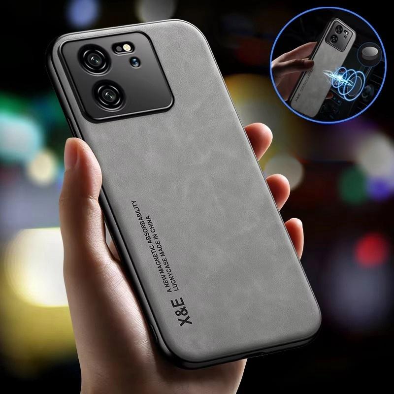 Xiomi Mi13T Case Magnetic Holder Leather Back Cover For Xiaomi 13T Mi 13T 13 T Pro Mi13TPro 5G TPU Soft Silicon Shockproof Coque