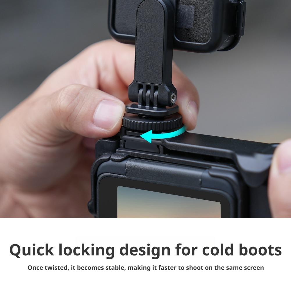 360° Rotation Adjustable Cold Shoe Adapter Mount Vertical & Horizontal Shoot Expand Frame For DJI OSMO NANO Camera Accessories