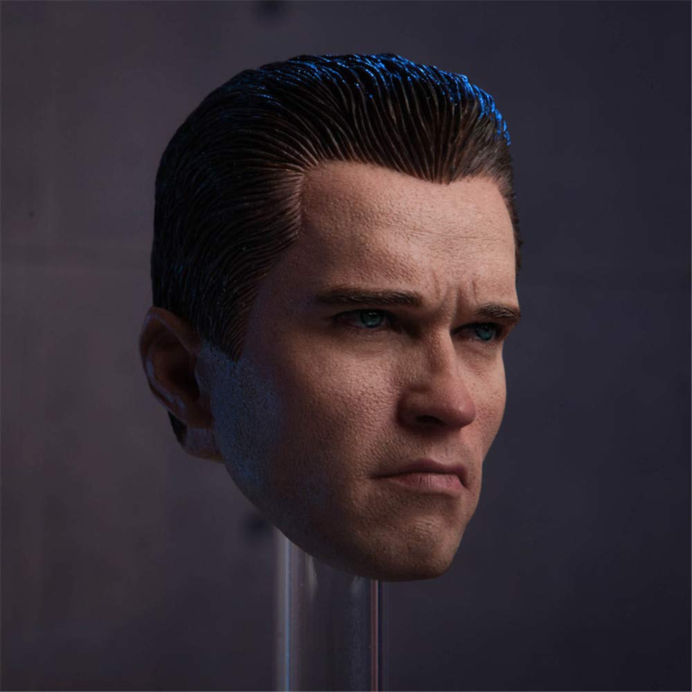 HiPlay 1/6 Scale Figure Doll Head, Handsome, Hard-Boned Male Head, Pre-painted, Compatible with TBLeague/JIAOUDOLL Bodies, HS015 (B)