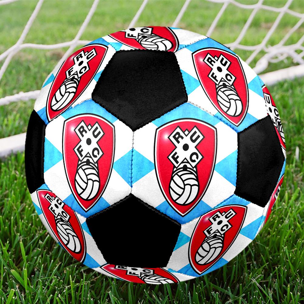SIZE 5 Rotherham United F.C. Soccer Ball Colorful All Ages Machine Stitched PVC Competition Ready Durable High-Bounce
