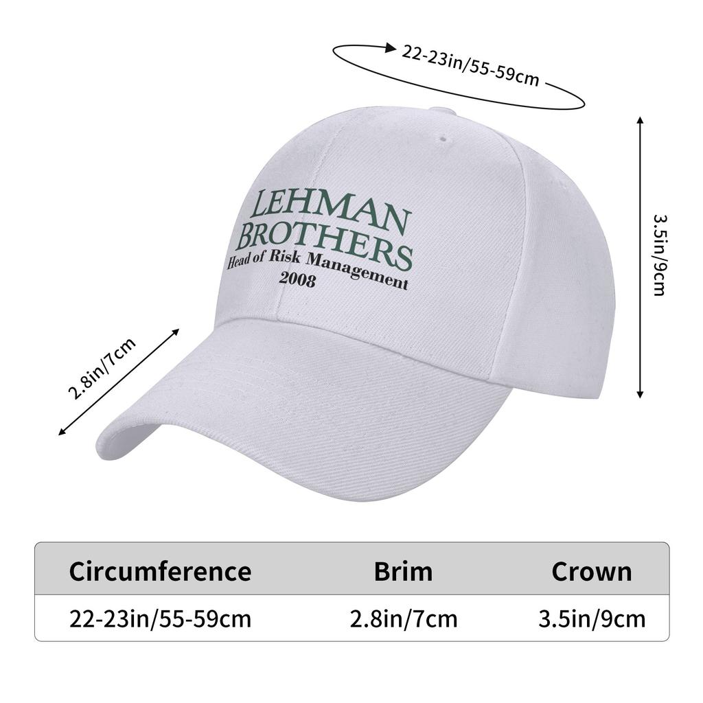 Lehman Brothers Head of Risk Managment 2008 Baseball Cap Outdoor Sports Quality Hip Hop Hats Male Stylish Print Baseball Caps