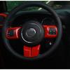 Red Steering Wheel Cover Trim For Jeep Wrangler JK 11-17/Grand Cherokee /Compass
