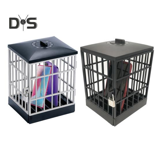 Cell Phone Jail Lock Box with Keys Mobile Prison Cell Phone Cage for Classroom Family Self-Discipline Tool