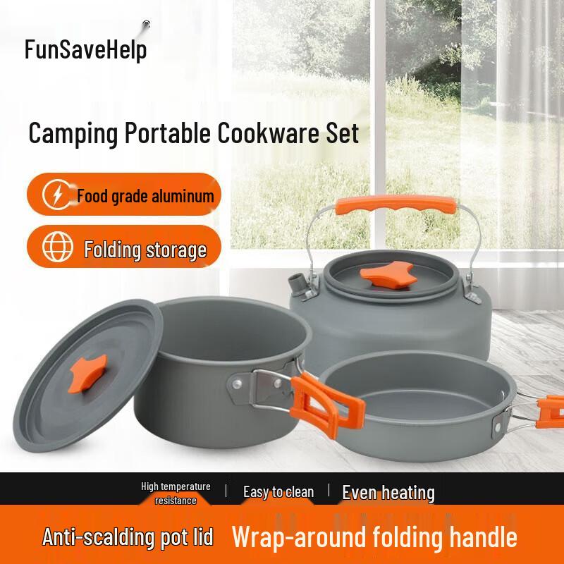 Quyoubang Camping Cookware 3-Piece Set