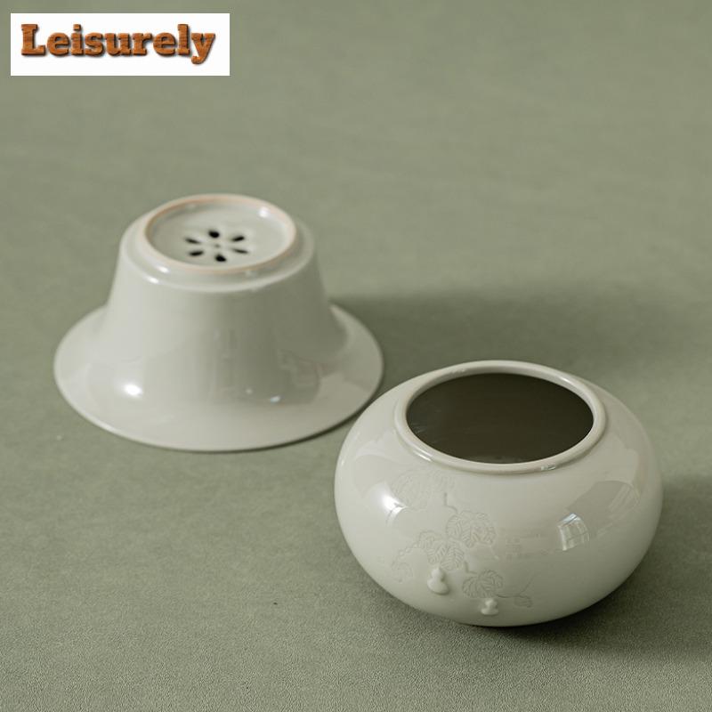 400ml Beixitang Ice Table Color Ceramics Jianshui Tea Washing Basin Tea Residue Barrel Household Chaxi Accessories Decoration