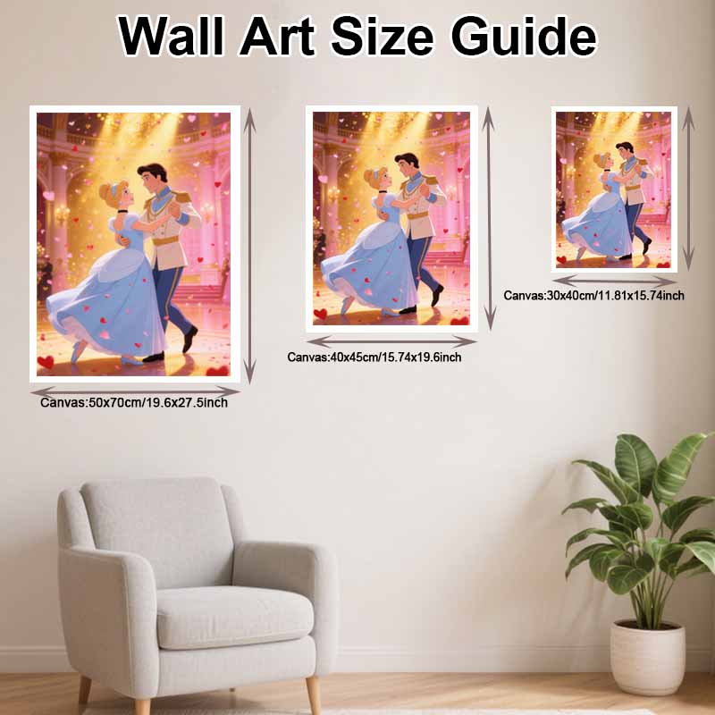 Disney Diamond Painting Set Full Diamonds 5D Cinderella Prince Dancing Diamond Art Home Decor Creative Handicrafts Gift