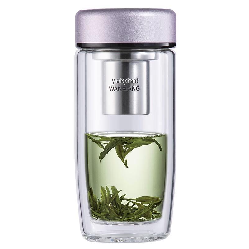 Wanxiang Double-Layer Glass Travel Mug