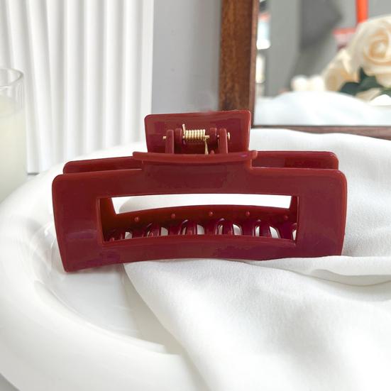 1/4Pcs Women Hair Claw Soft Silicone Anti-slip Teeth Back Head Hair Clip Geometric Shape Pain-Free Wear Hair Clamp