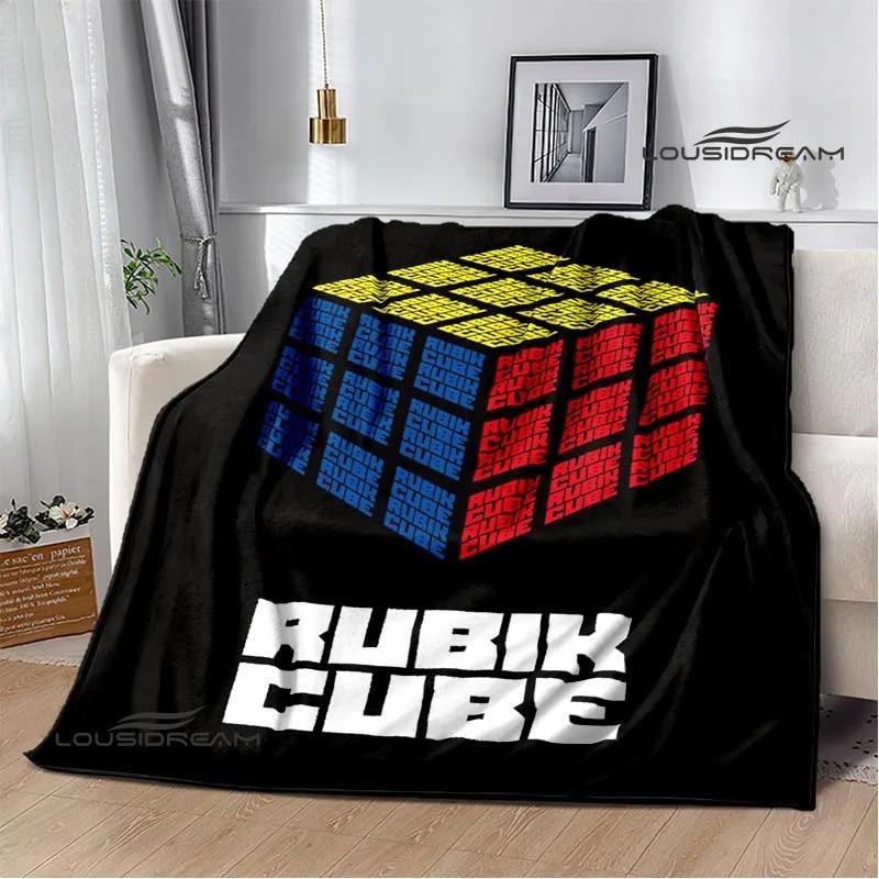 

Ковдра з принтом 3D R-кубика Рубіка Фланель Теплі м’які затишні ковдри Домашня дорожня ковдра Постільна підкладка cubre cama Подарунок на день народження 150cm x 200cm