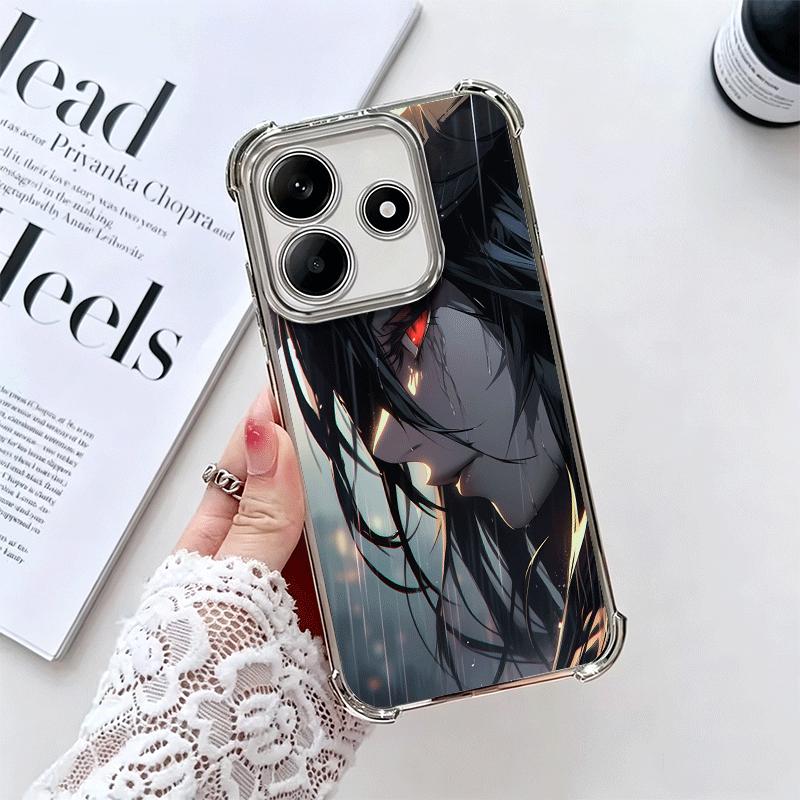 Albedo O-Overlords Anime Plating Phone Case For Xiaomi Redmi Note 14 15 Pro Plus 13 12 11 11S 11T 10 9S 9 5G Anti-Fall Airabag C