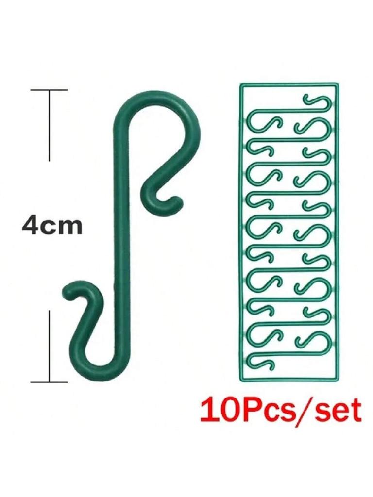 100Pcs/set Christmas Ornament S Shaped Hooks Plastic Hook Xmas Tree Balls Pendant Hanging Holders for Home New Year Party Decor