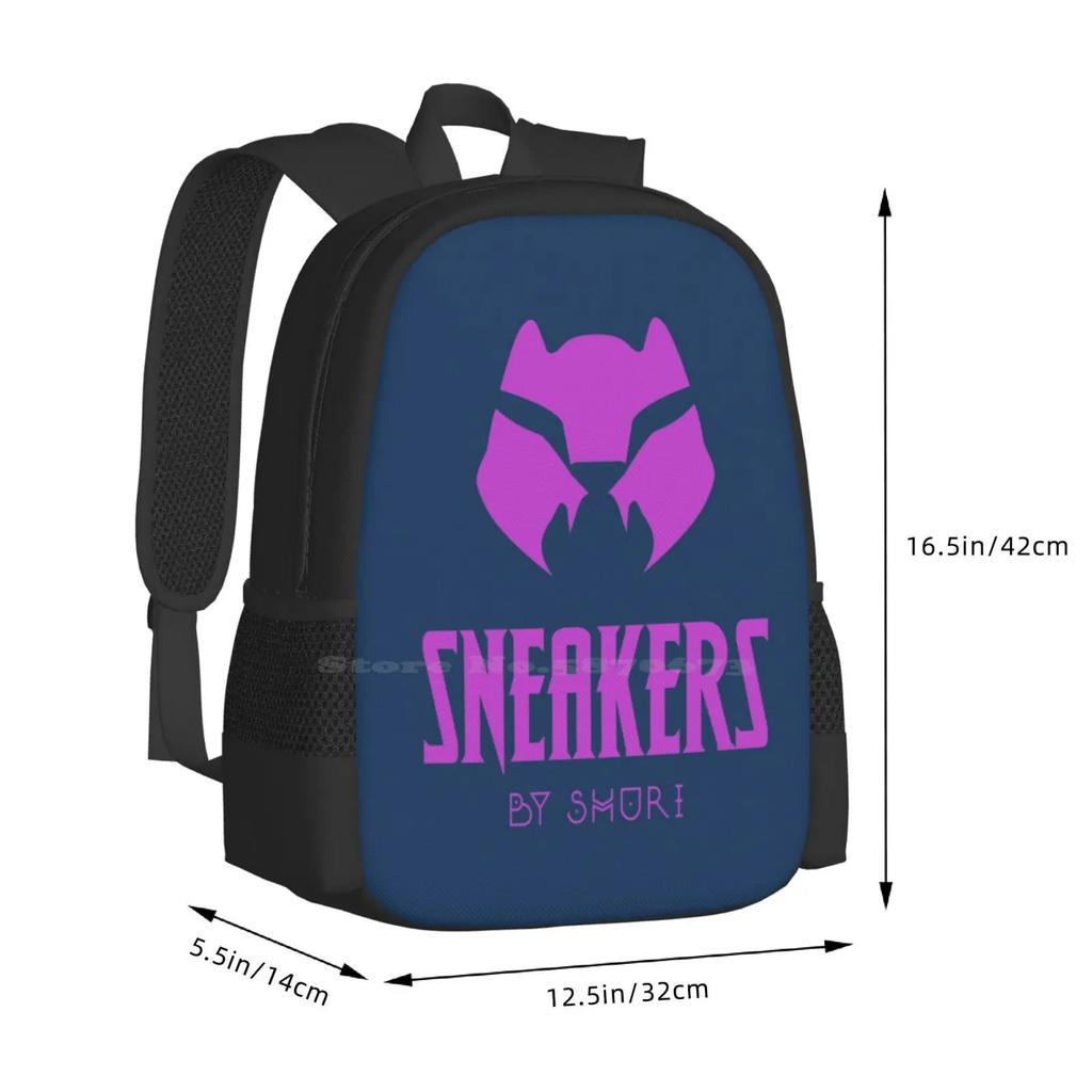 Sneakers By Shuri Variant Pattern Design Bag Student's Backpack Shuri Nakia Okoye Golden Killmonger Infinity War Civil War