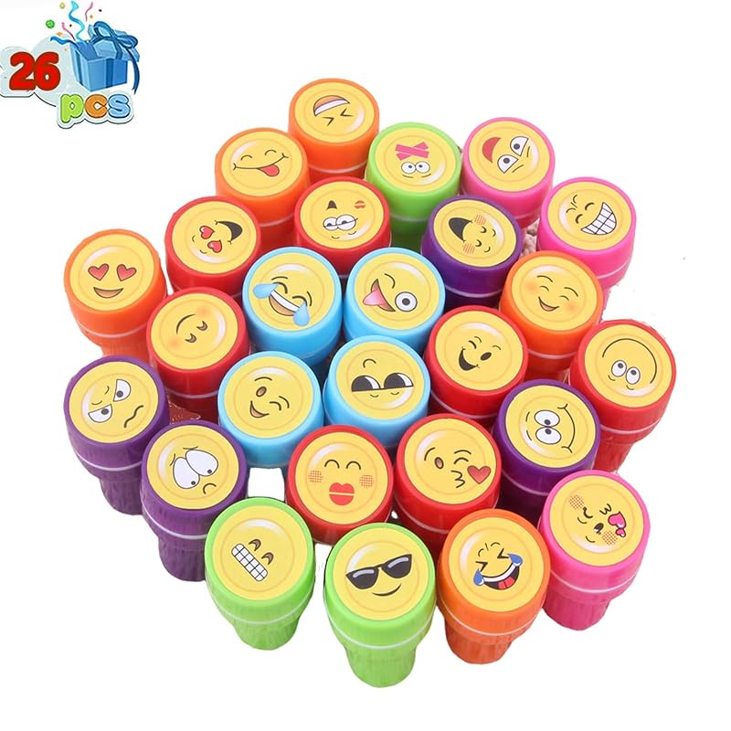 

SensaBliss Cute Stamp Set of 26 Mood Expressions, Facial Expressions, Festival Prizes, Summer Festival Prizes, Cute Toy Mini Stamps for Girls and
