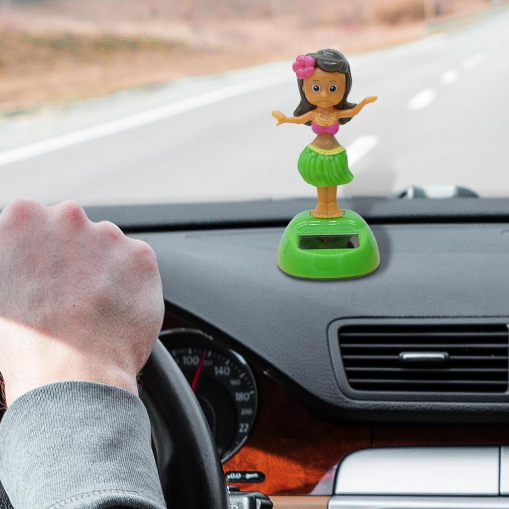 Pzuryhg Fun Solar Dashboard Decorations, Girls Solar Dashboard Ornaments, Hawaiian Girl Shaking Bobblehead for