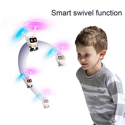 1 Set Induction Aircraft Suspended Rrechargeable Double Fan Smart Sensory Mini Airplane Toy for Kids