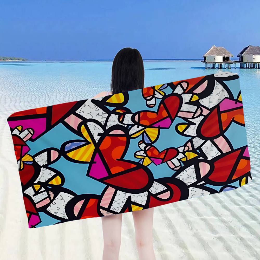Britto Quick Drying Dish Anime Beach Swimming Towel Soft Absorbent Washcloth Children's Gifts for Kids Travel Camping Gym