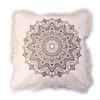 Cotton Cushion Cover Lotus Mandala 60x60 cm Bronze