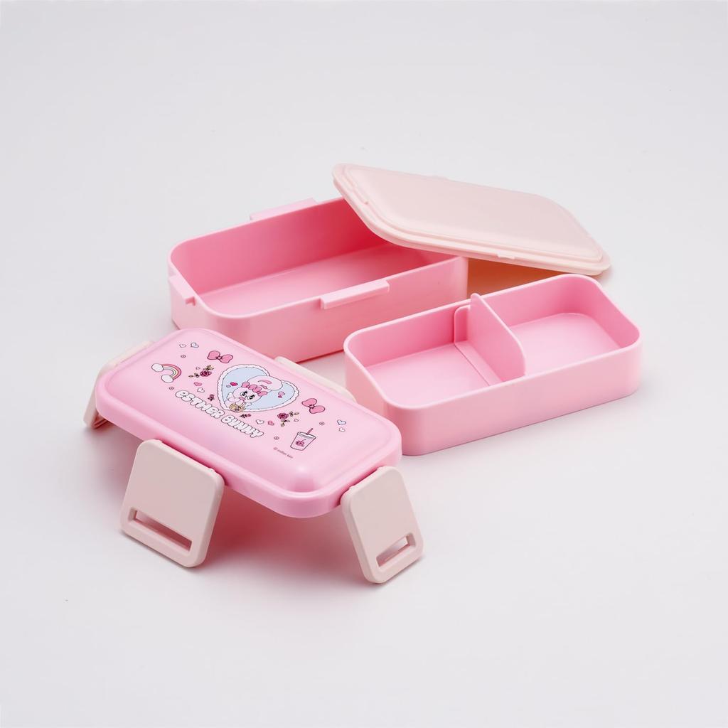 Skater Bento Fluffy Serving Lunch 2 Dishwasher and Microwave Made In Esther Bunny Box, Box, Tiers, 600ml, Safe, Japan, PFLW4-A