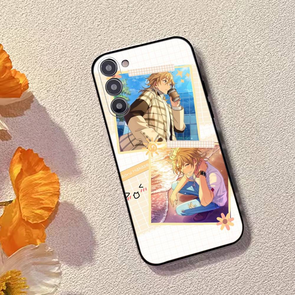 Ensemble Stars Game Hakaze Kaoru Phone Case Black Silicone Soft For Samsung Galaxy A73,A72,A71,A70,A53,A52,A51