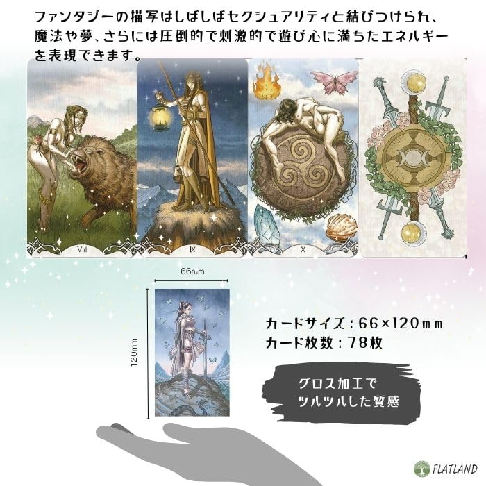 Erotic Fantasy Tarot Reading Japanese Instruction Manual Authentic 78 Cards Tarot, Instructions, Included, Tarot,