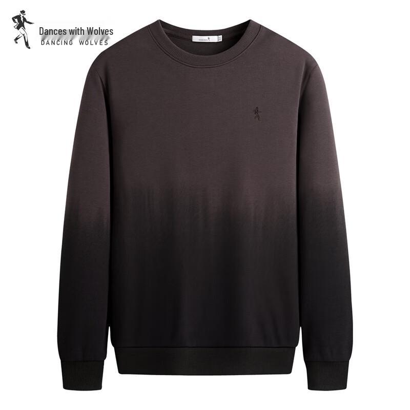 

Dancing with Wolves Men s Anti-Static Gradient Crewneck Sweatshirt M