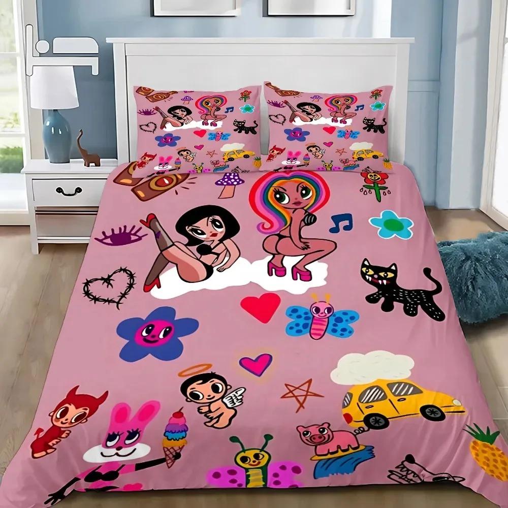 Bettdecke Schöne Karol G Manana Bettwäscheset Erwachsener JungeMädchen Schlafzimmerdekoration Kindergeschenk Einzel Doppel Großformat