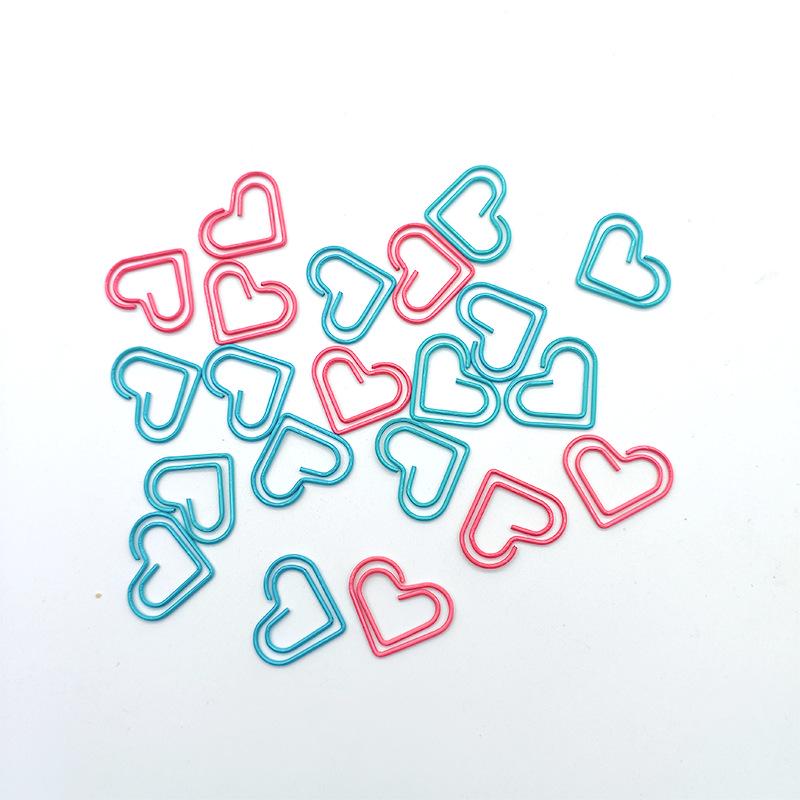 Mini Heart Paper Clips - Valentine's Day Gift Brooch with Cartoon Heart Design