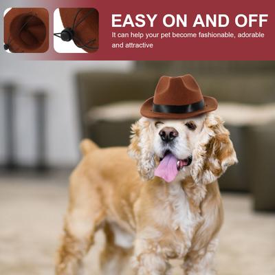 Dog Denim Hat Adjustable Strap Made of Premium Cotton Wear-Resistant Decorative Pet Accessory for Festivals Puppy Hat