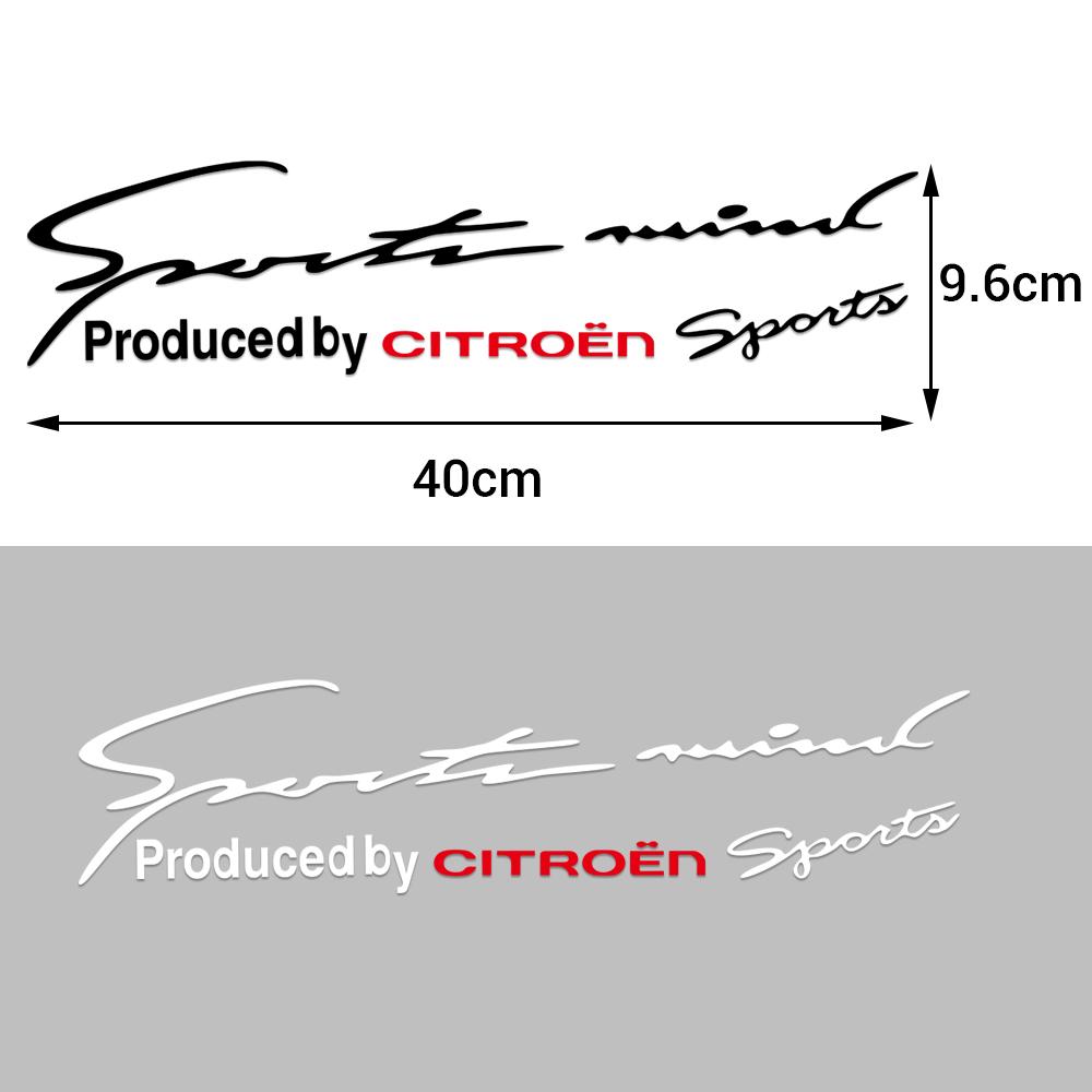 POOR1 1pc Sports Mind Decal Racing Car Hood Body Side Window Reflective Vinyl Trim Graphic Sticker For Citroen C1 C2 C3 C5 Accessories