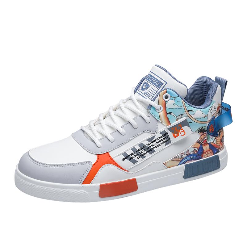 New Men's Designer High-top Anti-slip Casual Sports Shoes, Flat Spring and Autumn Breathable Sneakers, Loafers, Large Size 47