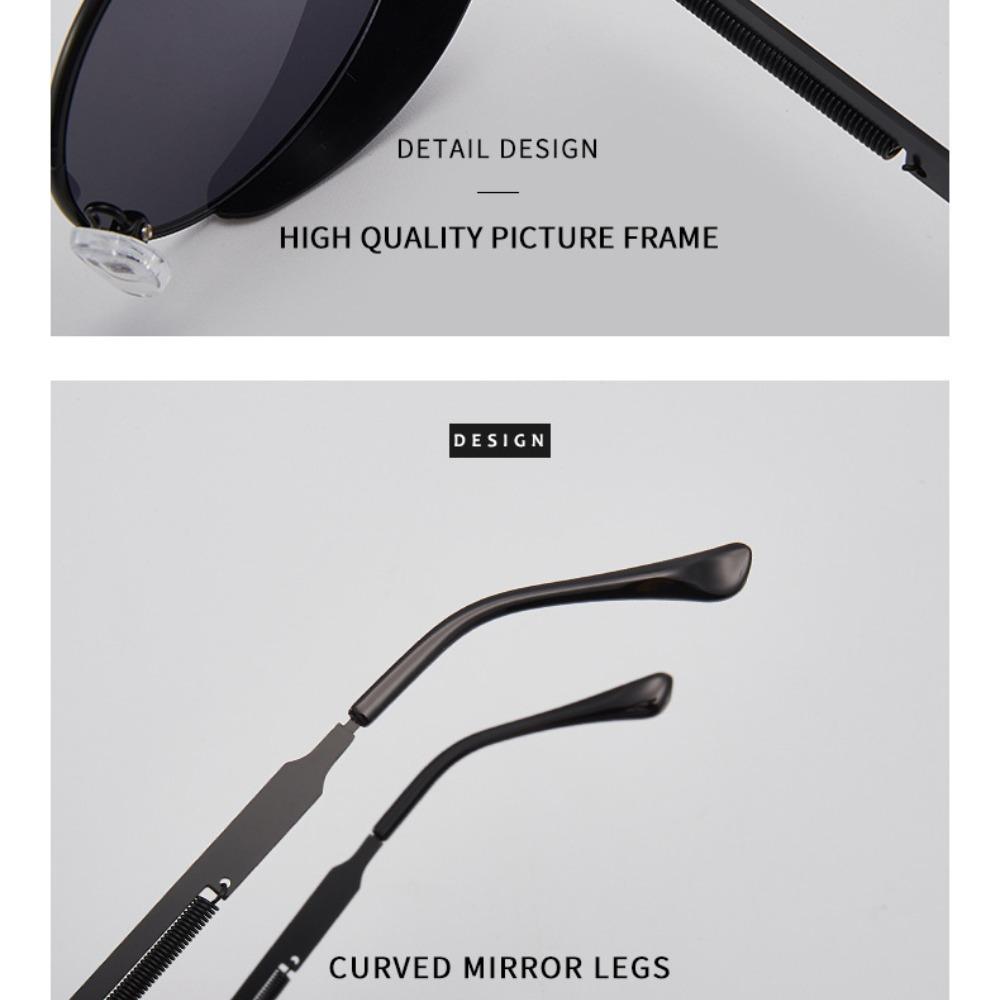 Metal Steampunk Sunglasses Men Women Fashion Round Glasses Brand Designer Vintage Sun Glasses High Quality Oculos De Sol