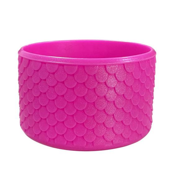 Ice Cup Base Protector Silicone Boot, Fish Scale Pattern Decor, Soft Elastic Water Bottle Tumbler Accessories for Travel Protective Sleeve, Anti-Slip