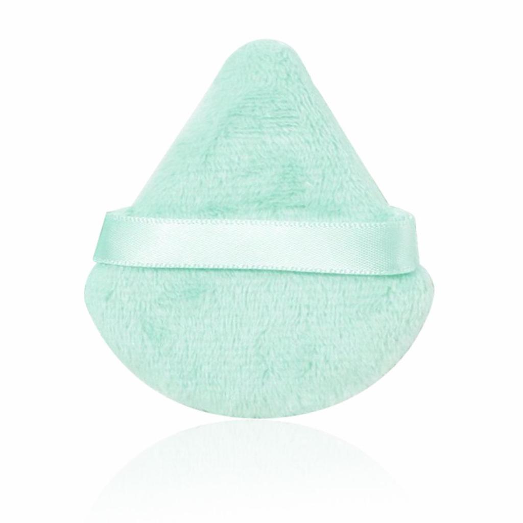Dual-Use Triangular Flocking Powder Puff for Wet & Dry Makeup