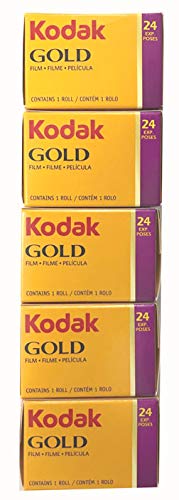 Kodak GOLD200 Color Negative Film, 35mm, 24 Exposures, Pack of 5
