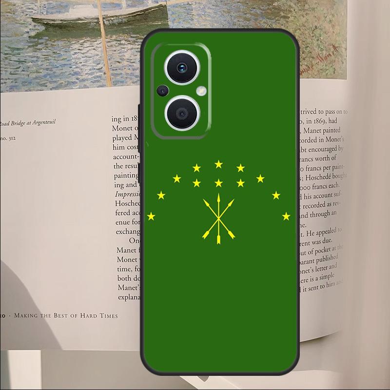 

Circassian Flag Cover For OPPO Reno 14 13 12 11 10 Pro 12F 12 11F 13F 14F 7 8 Lite OPPO Find X6 X5 X8 Pro Case OPPO Reno10 5G