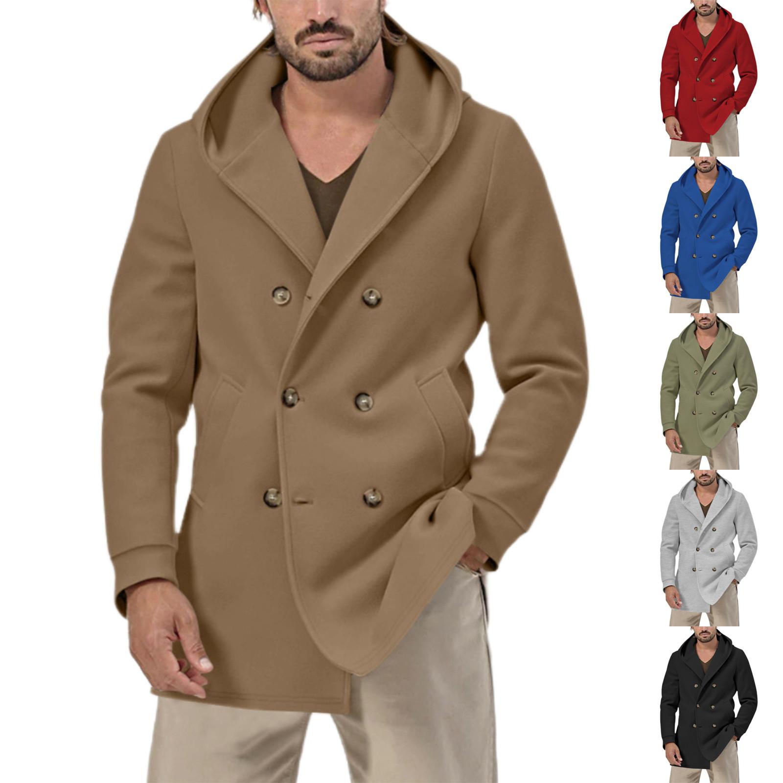 

Модные мужские осенне-зимние теплые повседневные кожаные куртки с длинным рукавом на молнии, пальто, топ