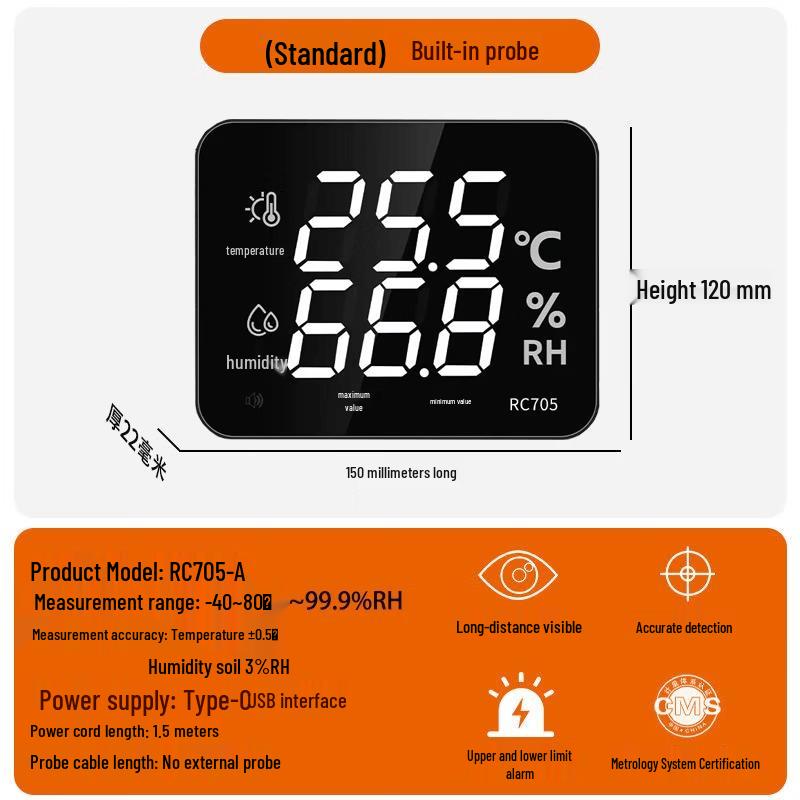 Jun Ding Ying Industrial Digital Temperature & Humidity Monitor
