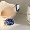 Jelly Color Chain Ring: Trendy Acrylic Resin Design