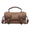 Autumn New Retro British Saddle Messenger Bag Women's Bag Niche High-end Simple Shoulder Small Square Bag
