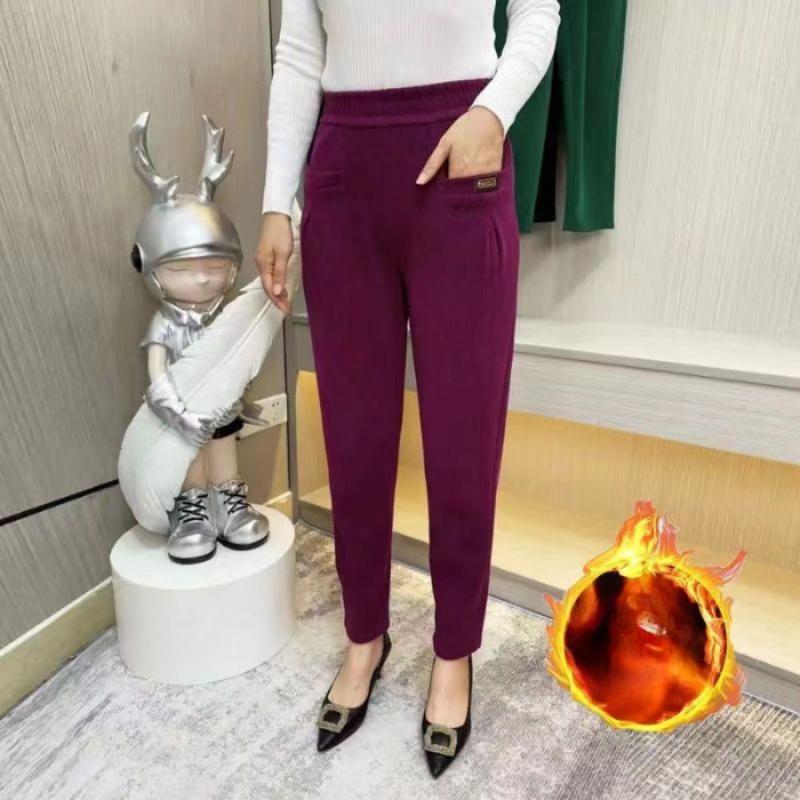 Autumn and Winter Women's Corduroy Casual Fashion Warm Straight Pants