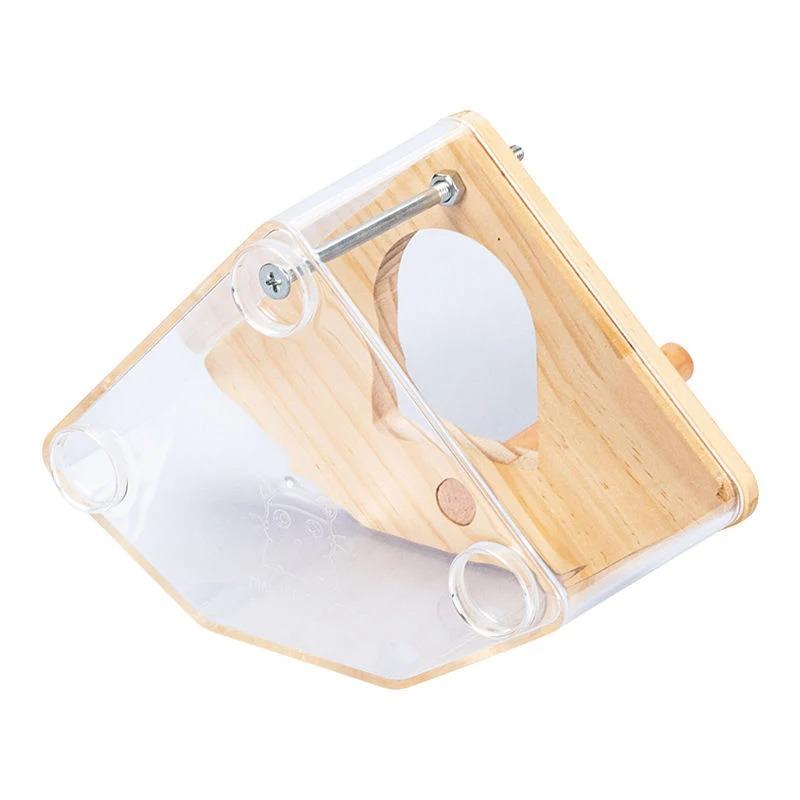 Transparent Wooden Bird House Nest for Parrots Parakeets Cockatiels Breeding Box Cage Accessories  Home Balcony Decoration Easy