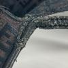 Fendi Zucchino Bag Flap Pochette Crossbody Shoulder Bag Canvas/Leather Black
