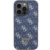 Guess Guhcp15Lpg4Gpb Iphone 15 Pro 6.1 Niebieski/Blue Hardcase 4G Triangle Metal Logo
