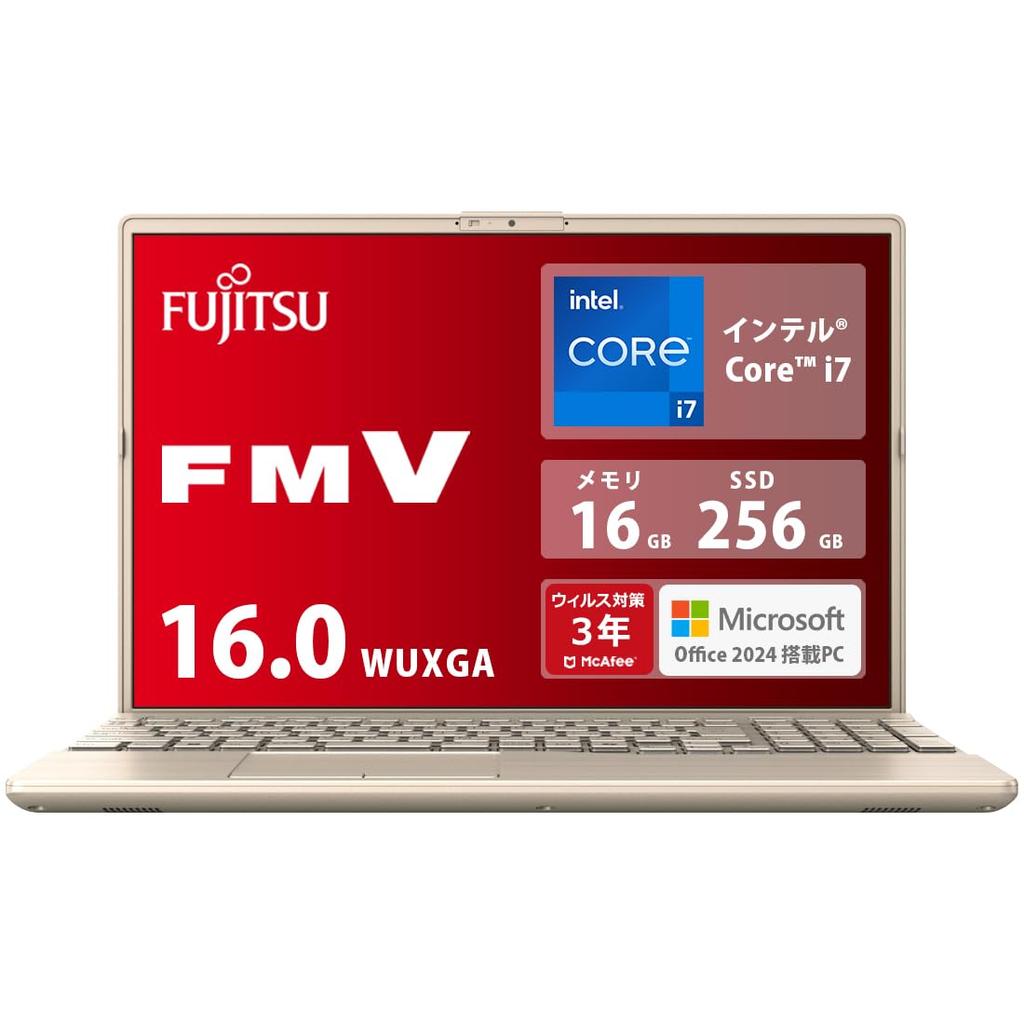 Fujitsu Laptop FMV LIFEBOOK Office Compatible Disc AH Series WA3/J3 (MS 2024/Win 11/16.0 type/Core i7/16GB/SSD 256GB/BDXL Blu-ray Drive) AZ_WA3J3_Z662