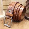 3.8CM Wide Italian Genuine Crocodile Leather Belt for Men - Retro Versatile Jeans Accessory