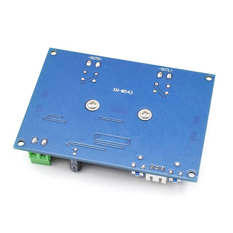 XH-M543 TPA3116D2 Dual Channel Amplifier Board 120W×2 DC 12-28V 24V with TL074C Op-amp Pre-amplifier High Power Stereo Audio Module