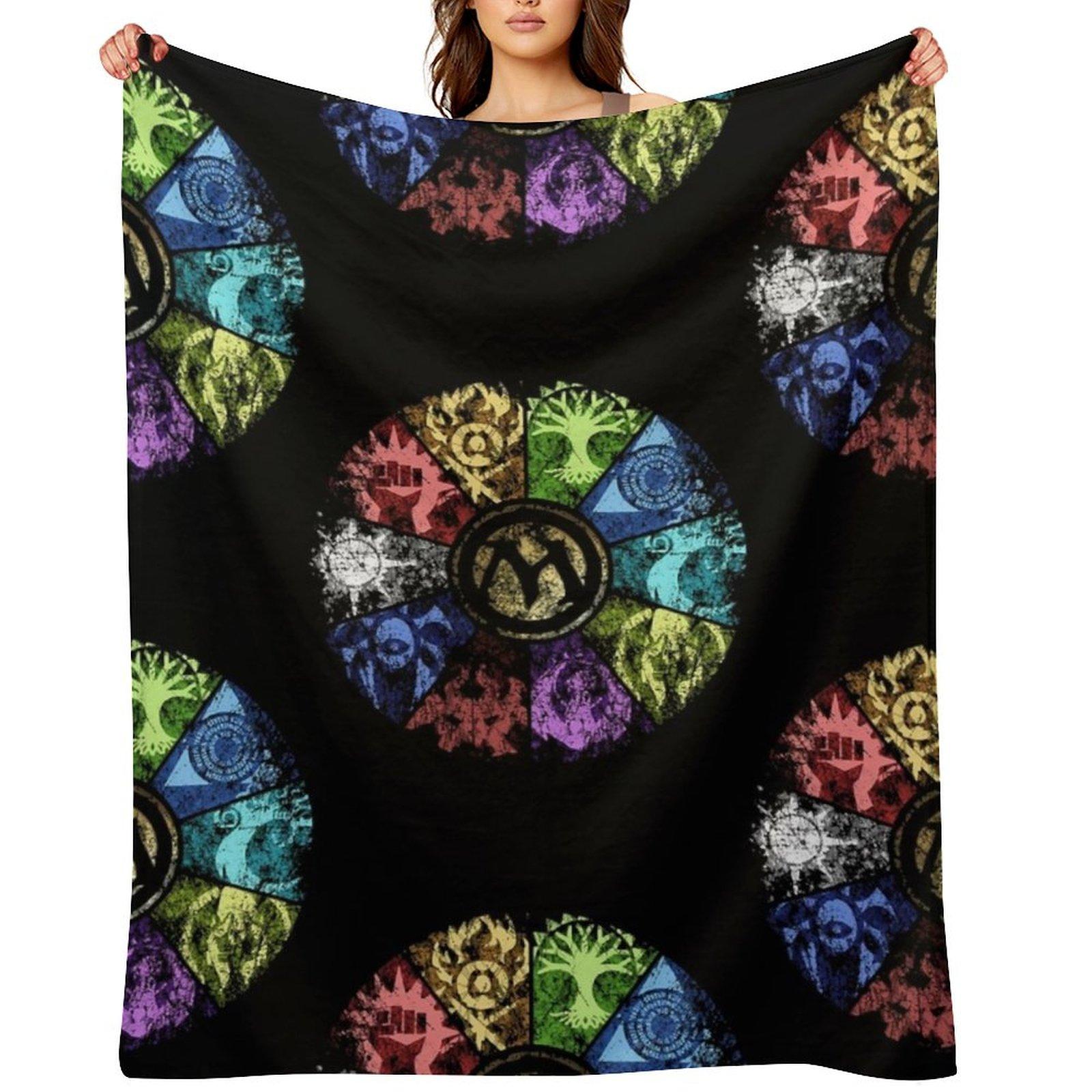 MTG Faded Guild Wheel Throw Blanket decorative Soft Big Camping Luxury Blankets 30x40in